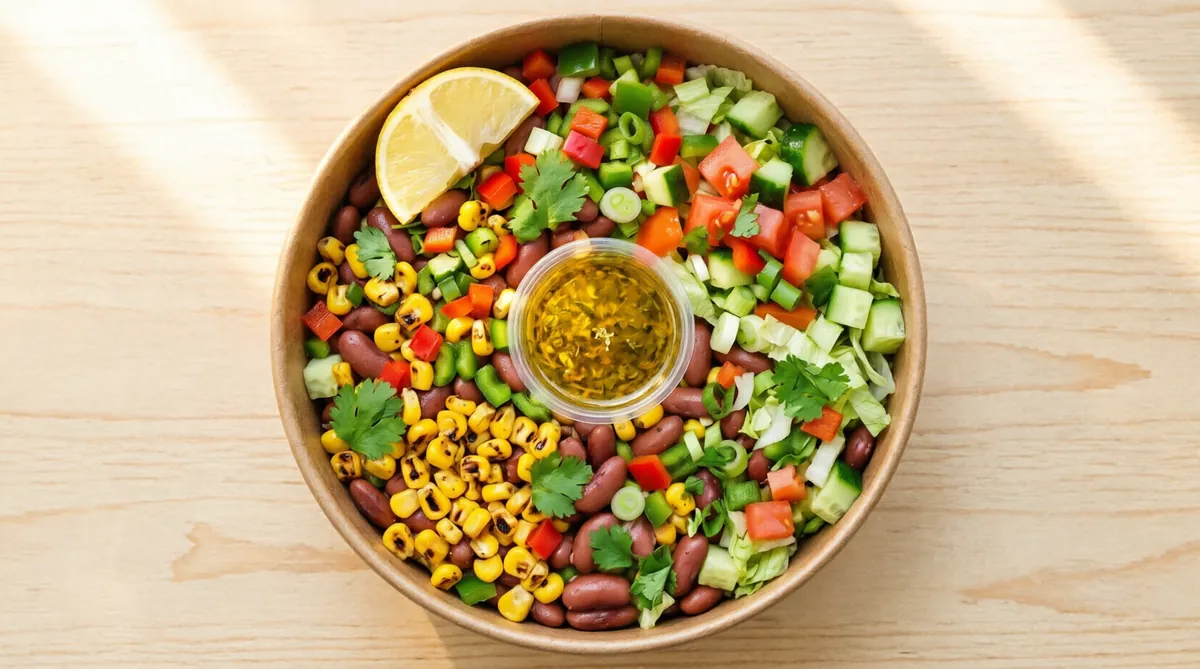 Mexican Bean Salad with Zesty Lime Vinaigrette
